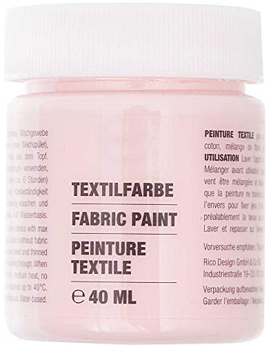 Rose Pink Fabric Paint for Light Fabrics - 40ml