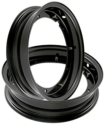 2EXTREME 2x Felge Schwarz 2.10-10 für 3.00 u 3.50-10 Zoll kompatibel mit Vespa PK PX ET3 V 50 N