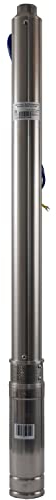 Agora-Tec® 3 Zoll Tiefbrunnenpumpe Brunnenpumpe SOLAR DC 48 V Gleichspannung Tauchpumpe mit max.: 5,8 bar max.: 1800l/h, bürstenloser Motor MPPT Regler mit Drehzahlsteuerung 2 Wasserstandsensoren