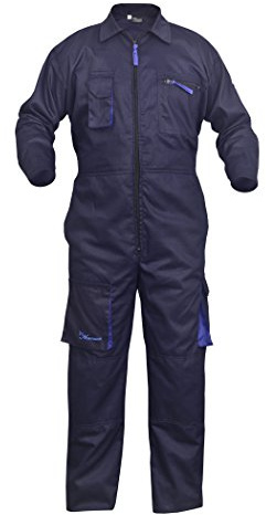 Work Wear Men's Overalls Boiler Suit Coveralls Garage Overalls Mechanics Boilersuit 4 Colours (XL, NAVY BLUE)