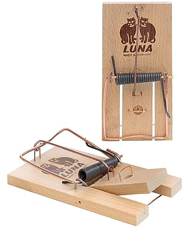 Neustanlo - 5er Pack Rattenfalle aus Holz - Schlagfalle, Schnappfalle, Hohe Schlagkraft - Leicht zu verwenden