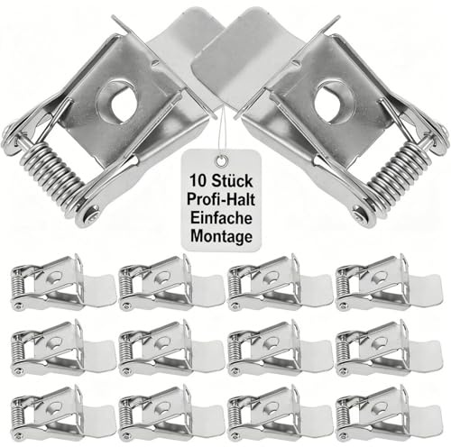 Generic 10 Stück Federclips Für Einbauleuchten Deckenlampen Halteclip Metall Für Led Panel Spotlights Einfach Montage Innenbeleuchtung Zubehör