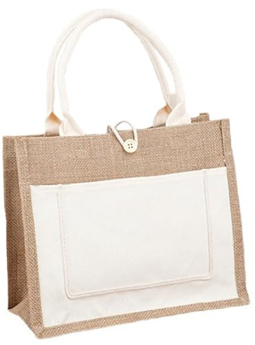 Anicy Jutetasche Shopper Jutebeutel Unbedruckt Einkaufstaschen - Jutebeutel zum Bemalen DIY Personalisiert Geschenkidee, Stoffbeutel zum Geburtstage, Hochzeit, Camping, Reisen