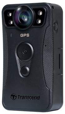 Transcend DrivePro Body 40 Bodycam 128GB – 2K QHD 1440P Körperkamera mit GPS, WLAN & EIS Bildstabilisierung, IP68 wasserdicht, 11 Std. Akku, Infrarot-Nachtsicht, inkl. 128GB Speicher – TS128GDPB40A