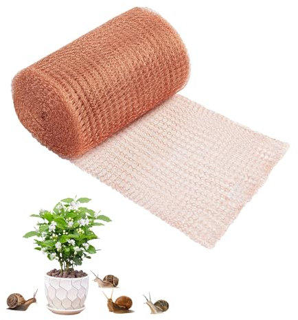 Horuili® Filet Anti-limaces en cuivre, 127mm x 6m Filet Anti-limaces en cuivre, Rouleau de Treillis en cuivre pour Le Jardin, Protection des Plantes pour la Maison et Le Jardin