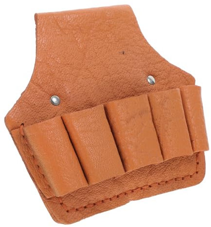 NUOBESTY Werkzeugkasten für Elektriker Taschen für Elektrowerkzeuge Bohrerhalter magnetisches Armband Werkzeugtasche aus Leder Kleiner Werkzeuggürtel Bohrerbandhalter Rindsleder Orange