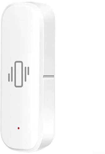 Belnotelt Smart 3.0 - Detector de vibración para puerta y ventana, sensor de inclinación inalámbrico, sistema de alarma de seguridad, notificación ajustable para asistente del hogar, blanco (ZG-103ZL)