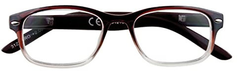 Zippo Occhiali da Lettura, Realizzati con Montatura dalle Linee Morbide, Ideale per Uomo e Donna, Diottria +3.00, Color Marrone Sfumato