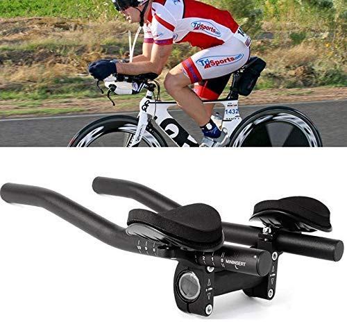 Sortim Lenkerstange Aero Triathlon Time Trial Trial Radsport für Fahrradständer Lenker MTB oder Rennrad aus Aluminiumlegierung Aktualisierte Version (schwarz)