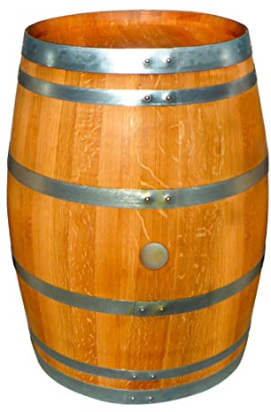 Temesso Barril de Madera Segunda Mano 225L, Madera reacondicionada con Tratamiento de Aceite