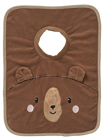 VERTBAUDET ÖKO-TEX® Großes Schlupf-Lätzchen, Teddybär, Einheitsgröße