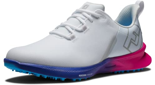 FootJoy Homme Fj Fuel Sport Chaussures de Golf, Blanc, Rose, Bleu, 39.5 EU