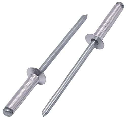 SKIR'CO Remaches para ciegos avellanados (100 piezas) de aluminio, 3,0 x 16 mm, mandril de acero, remaches