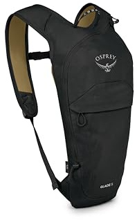 Osprey Glade 5L Ski and Snowboard Backpack with Hydraulics Water Reservoir, Black