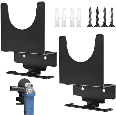 2 Stück Winkelschleiferhalter Wandhalterung für Winkelschleifer Schlagschlüsselhalter verschiedene Elektrowerkzeughalter mit Schrauben Poliermaschine Halterung für Poliermaschine Halterung von