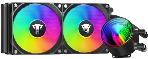 Jungle Leopard TK1 ARGB Water Cooling CPU Cooler,800-2000RPM ARGB PWM Fans,for Intel LGA115X/1200/1700/1366/2011/2066,for AMD:FM2/FM2+/AM3/AM3+/AM4/AM5 (240BK)