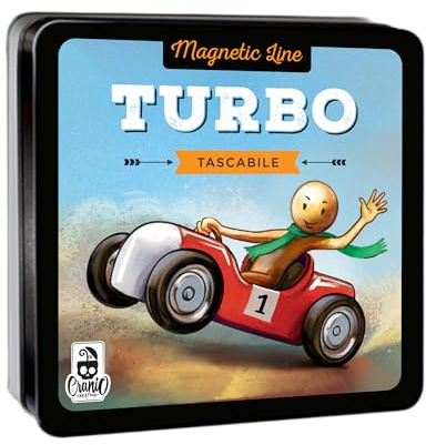 Cranio Creations - Magnetic Line, Turbo - Un Grande Classico In Versione Tascabile E Magnetica - 2-4 Giocatori - 10 Minuti – Gioco per Famiglie e Amici – Età 6+ - Edizione in Lingua Italiana