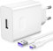 40W Supercharge Chargeur Rapide pour Huawei Honor 90 Lite Magic6 Lite 200 Lite, 40W Supercharge Chargeur Rapide avec câble USB C 5A 1M pour Honor 90 70 Lite X8b pour Honor Magic6 Lite Pro Magic5 Lite
