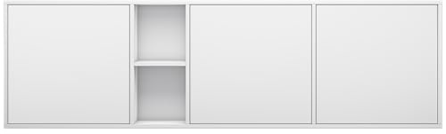 Mai & Mai Mobile Contenitore Mobile TV 180x36x52,6cm, Armadietto Salvaspazio con 3 Ante e 2 scomparti Armadietto Basso Soft-close per Soggiorno, Sala da Pranzo, Camera da Letto Schrank02, Bianco opaco