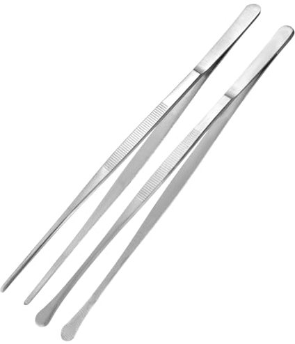 2 pinzette da cucina, pinzette da cucina, pinzette lunghe, 30 cm, utilizzabile come pinza per carne, pinzetta per carne, pinzetta per carne e barbecue, pinza per carne