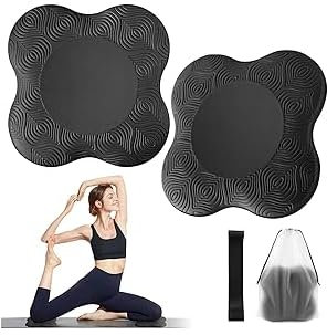 Kniekissen Yoga, 2 Stücke Yoga Knie Pad,Yogas Kniekissen Rutschfest Knieschoner Matte Set,Schütze Knie, Handgelenke,Handgelenke Ellenbogen,Geeignet für Yogas,Gymnastik,Pilates,20 * 20cm,B