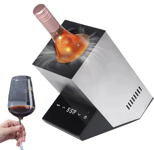 Raffreddatore Elettrico Portatile Per Vino Da 750 Ml, Raffreddatore Ricaricabile Per Una Bottiglia, Controllo Digitale Della Temperatura 5-18 ℃/41-64 ℉, Controllo Touch Intelligente, Compatibile Con B