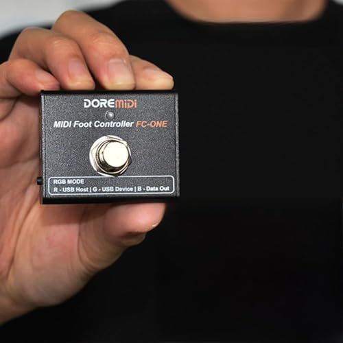 ZJchao Controller a Pedale MIDI Portatile per Chitarra Elettrica con modalità Trigger Multiple, Uscita CC/PC/NOTE Fai da Te, Interfaccia USB Plug and Play, Pedale Effetti MIDI Compatto per la