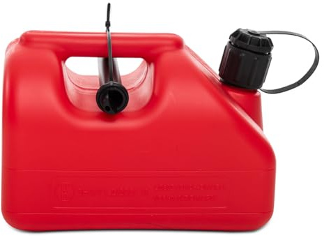 Alvirea | Tanica Benzina 5 Litri professionale beccuccio e sfiato | Serbatoio Carburante 5L imbuto flessibile | Omologata UN benzina, diesel, combustibili | Certificata trasporto | Antiribaltamento.