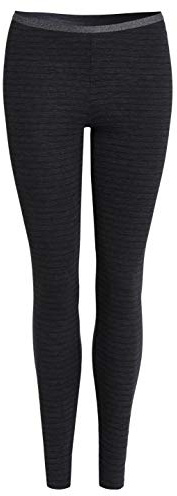 con-ta Thermo långa byxor, leggings av naturlig bomull, långa underkläder, värmande termo-leggings, damkläder, bordeaux ringlad, storlek: 36