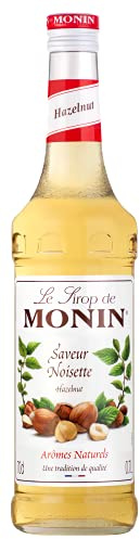 MONIN Premium Hazelnut Syrup 700ml for Coffee and Cocktails. Vegan-Friendly, 100% Natural Flavours and Colourings. Sugar-Free Hazelnut Coffee Syrup,Packaging may vary