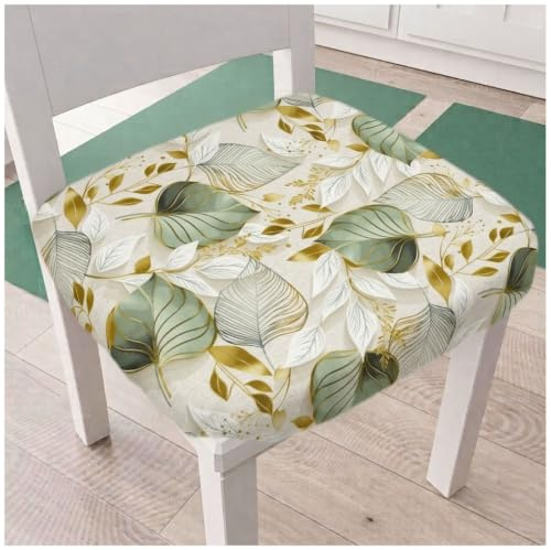 Russo Tessuti 6 CUSCINI Sedie Coprisedia IMBOTTITI Cuore Allungato Con Alette Vari Colori-Verde