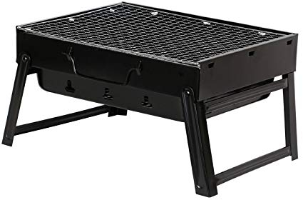 HAC24 Tragbarer BBQ Klappgrill Camping Grill Holzkohlegrill Holzkohle Minigrill Klappbarer Kohlegrill