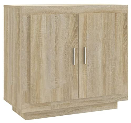 vidaXL Aparador Armario Auxiliar Alacena Mesa Consola Entrada Pasillo Vestíbulo Recibidor Mueble de Madera Contrachapada Roble Sonoma 80x40x75 cm
