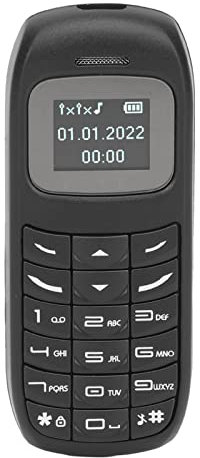 PUSOKEI Mini Teléfono Celular para Personas Mayores, Teléfono Móvil 2G gsm Unolcok, Pantalla de 0,66 Pulgadas y Doble Tarjeta SIM, Doble Modo de Espera, Botones Grandes, Reproductor de (Negro)