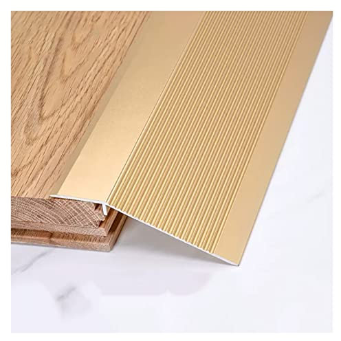 HAIXHX tapajuntas Suelo Umbrales Metálicos para Suelos, Listones de remate de Suelo a Laminado, Cubrejuntas de Entrada para Suelos Desiguales Portales (Color : Gold, Size : Length 150cm/59.1in)