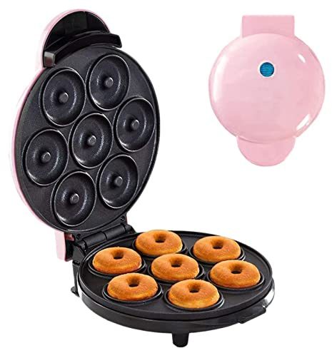 Donut Maker | Cake Donut Machine,Gör 7 munkar dubbelsidig uppvärmning | elektrisk tårta munkar för hemfrukost eller efterrätt Jimii