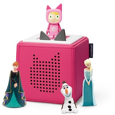 tonies Toniebox Disney Frozen Bundle Incl. 1 Creative 3 Elsa, Olaf, and Anna, Kid's Gifts, Screen-Free Music Player for Kids, Early Development & Activity Toys, Pink