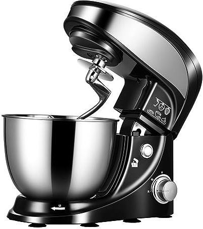 Robot De Cocina 3 Velocidades Robot Batidora Amasadora Repostería Capacidad De 4L Sistema De Mezcla Planetaria Con Gancho Para Masa, Látigo Y Batidor Para Hornear Alimentos De Trigo, Ensalada, Pastel