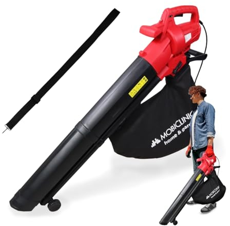 Mobiclinic®, Soplador de Hojas, Aspirador y Triturador de Hojas, 900W, 6 Velocidades, Mobiclean, 3 en 1, Ligero, 35L, Velocidad Soplado 270 km/h, para Jardín, 220V, Asa Hombro