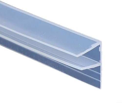 Emiif Guarnizione per porta della doccia, 200 cm, forma a F, vetro 4-6 mm, confezione da 4