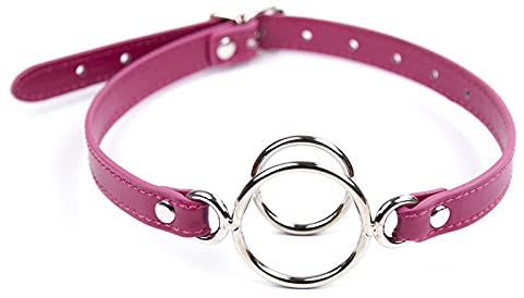 Bâillon buccal bouche extrême, double anneau diamètre 3 cm/4 cm, ceinture en cuir réglable, boule de bâillon buccale, jouet sexuel de bondage fétichiste SM, adapté aux jeux BDSM