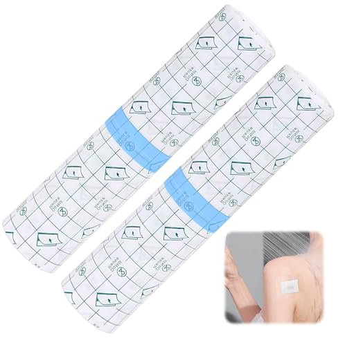6PCS Bendaggi Trasparenti Impermeabili da 15cm x 1m - Cerotti Impermeabili per Doccia, Protezione per Tatuaggi e Ferite, Resistente all'Acqua per Sport e Doccia, Alta Aderenza (2PCS)