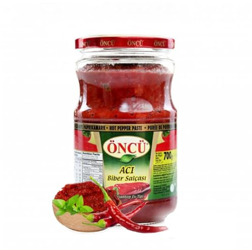 Mediterranean Hot Pepper Paste, Traditional Recipe, Intense Spicy Flavor, 700g Jar