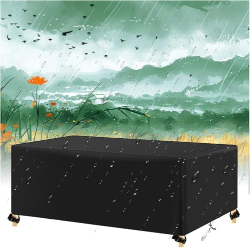 Funda Muebles de jardín Impermeable 280x130x95cm/LxWxH Funda Mesa Exterior Impermeable Funda para Muebles de Jardin Exterior Resistente al Viento Tela Oxford Fundas Protectoras para Sofa de Jardin