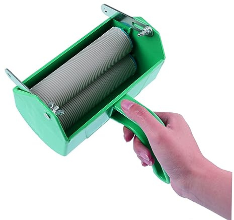 POPETPOP Rodillo De Impresión De Grano Para Pared Máquina Monocromática Verde Pincel De Goma Herramienta De Patrón Uso En Pintura De Paredes Interiores 1 Unidad