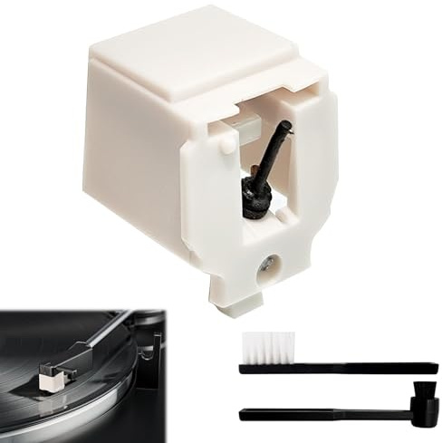 Record Player Needle Replacement, Turntable Replacement Audio Technica Needle, Vinyl Phonograph Turntable Stylus with 2 Cleaning Brush, Compatible with Audio-Technica AT-LP60X AT-LP60XBT AT-LP6
