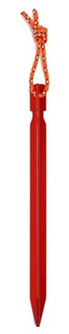 Markpinnar Campingpinnar, Tältspikar for tak, 4 st, 23 cm, flerfärgade, aluminiumlegering, med reflekterande snöre(Red 4Pc)