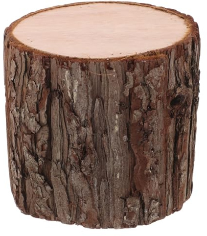 Cabilock Tocones de Árbol de Madera Rústica para Ambientación de Hogar y Bodas, Portavelas Pulidos Resistentes Deformación Diseño Realista y Acabado Café