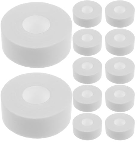 Healifty 12 Rouleaux Protections Anti-transpiration au Niveau du Col de Vêtement Protections Adhésives Anti-transpiration Non-tissé Blanc 12 Rouleaux 2,5cm X 5m et Bords de Chapeau