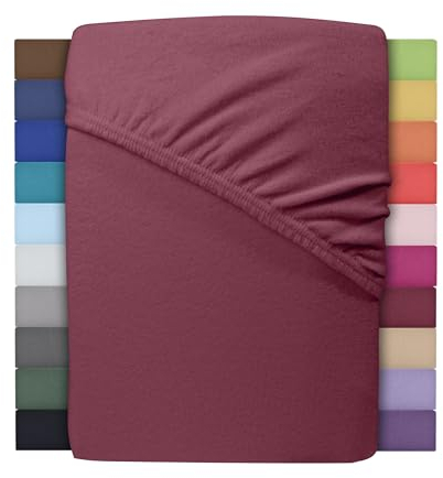 Winter Spannbettlaken | Farbenfrohes Thermo Fleece | Spannbetttuch, Bettlaken in vielen Größen und Farben (140 x 200 cm - 160 x 200 cm, Bordeaux/Weinrot)